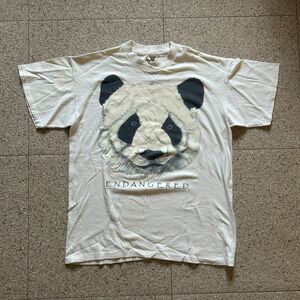 Vintage Endangered Panda One Planet Single Stitch Nature T-Shirt